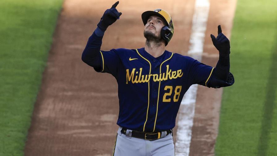 Robertson pega 1er jonrón en 1 año, en triunfo de Cerveceros