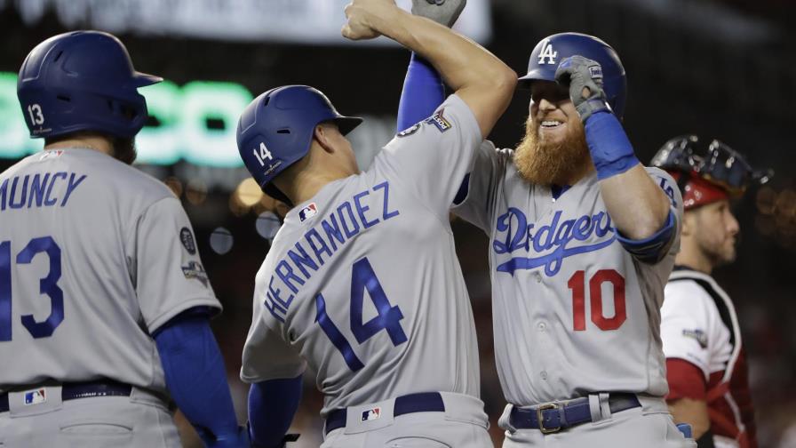 Dodgers anotan siete en la sexta y vencen a Nacionales en la Serie de División 
