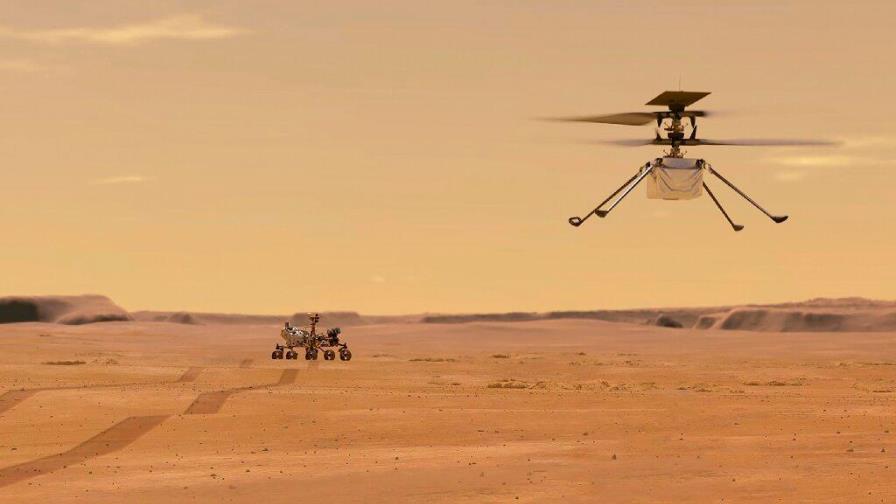 El helicóptero Ingenuity hace historia al volar, por primera vez, en Marte
