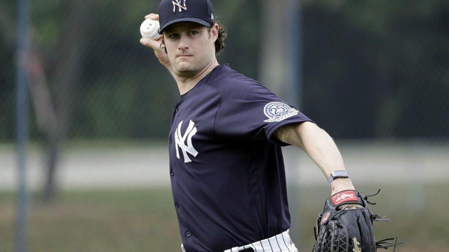 Gerrit Cole lanzó en el bullpen del Yankee Stadium