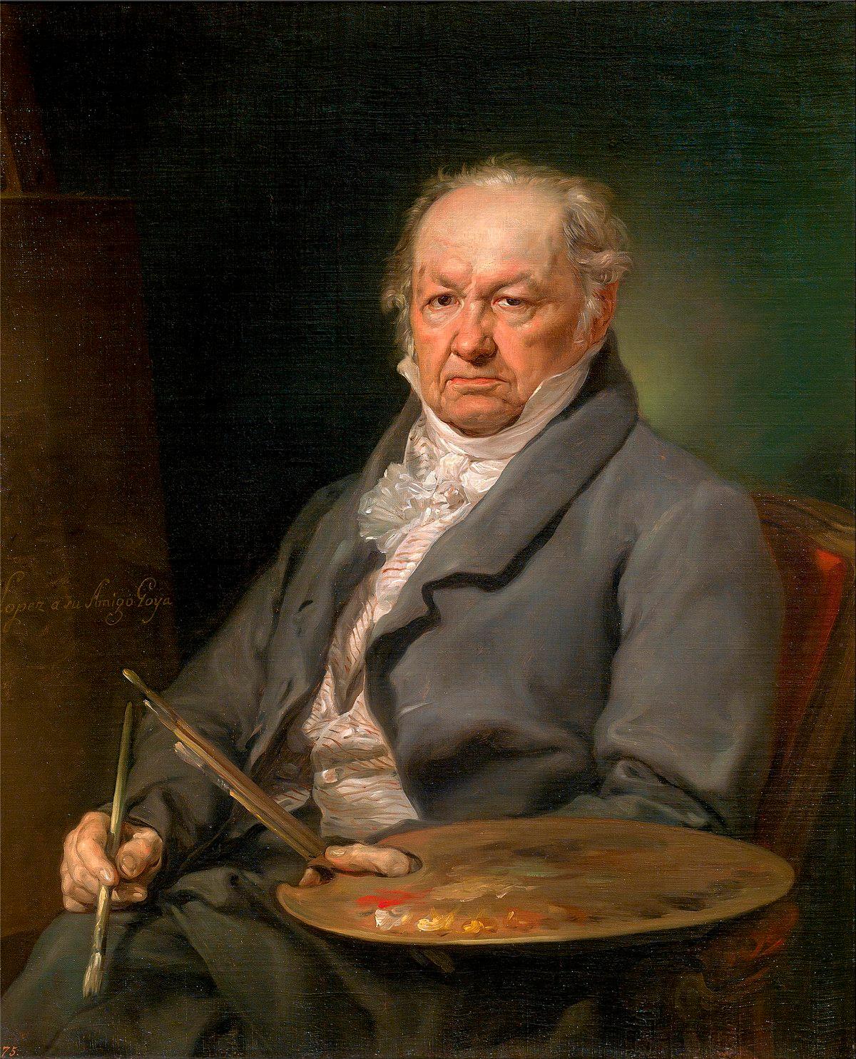 Retrato del pintor español Francisco de Goya. (Fuente externa)