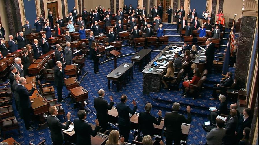 Senado jura “justicia imparcial” en juicio político a Trump