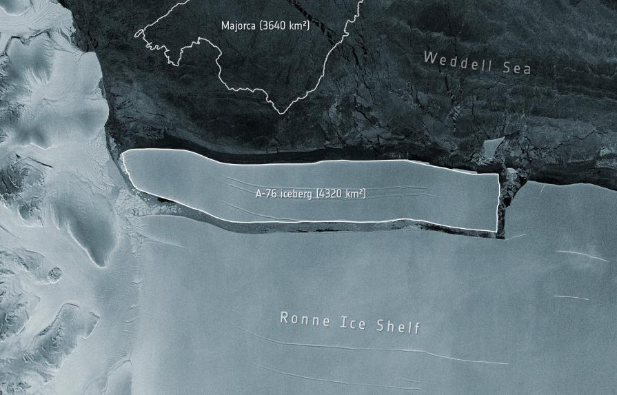 Iceberg separado de la Antártida andará a la deriva por años