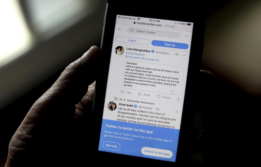Twitter suspende cuentas en India a petición del gobierno