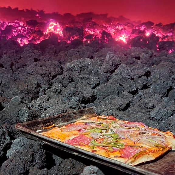 En Guatemala es furor la pizza volcánica