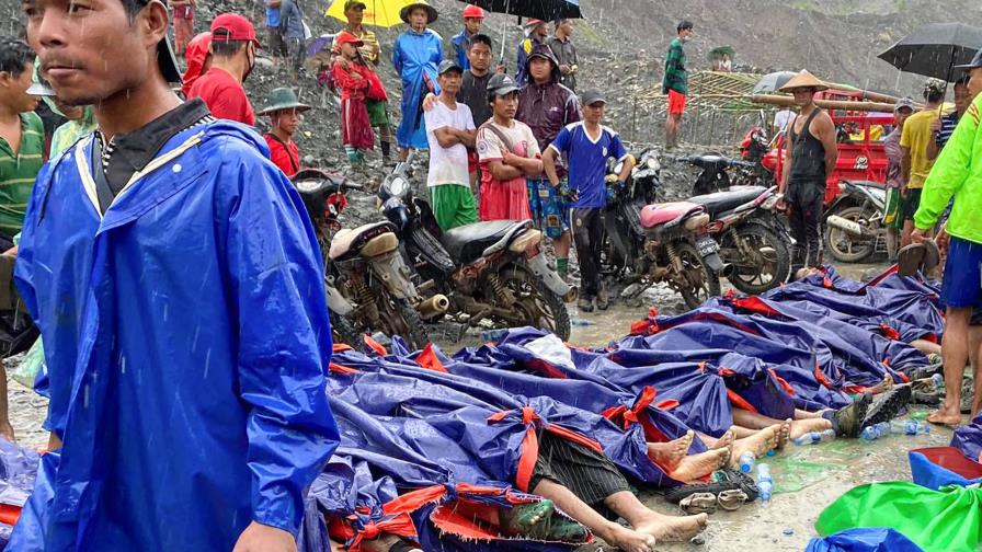 Deslave en mina de jade de Myanmar deja al menos 113 muertos