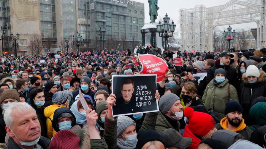 Rusia protesta ante EEUU por su apoyo a manifestaciones en favor de Navalni