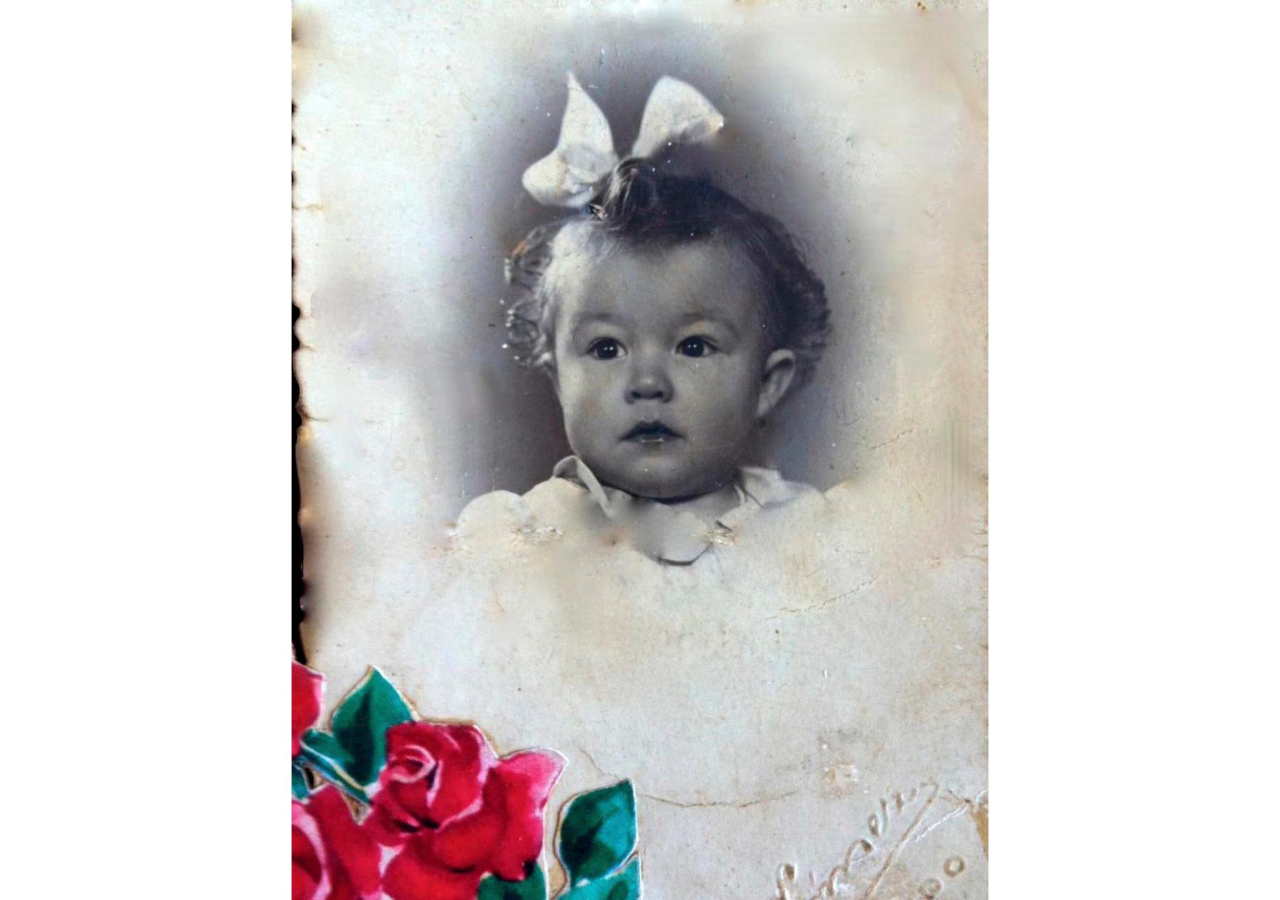 Mary Loly cuando era bebé.