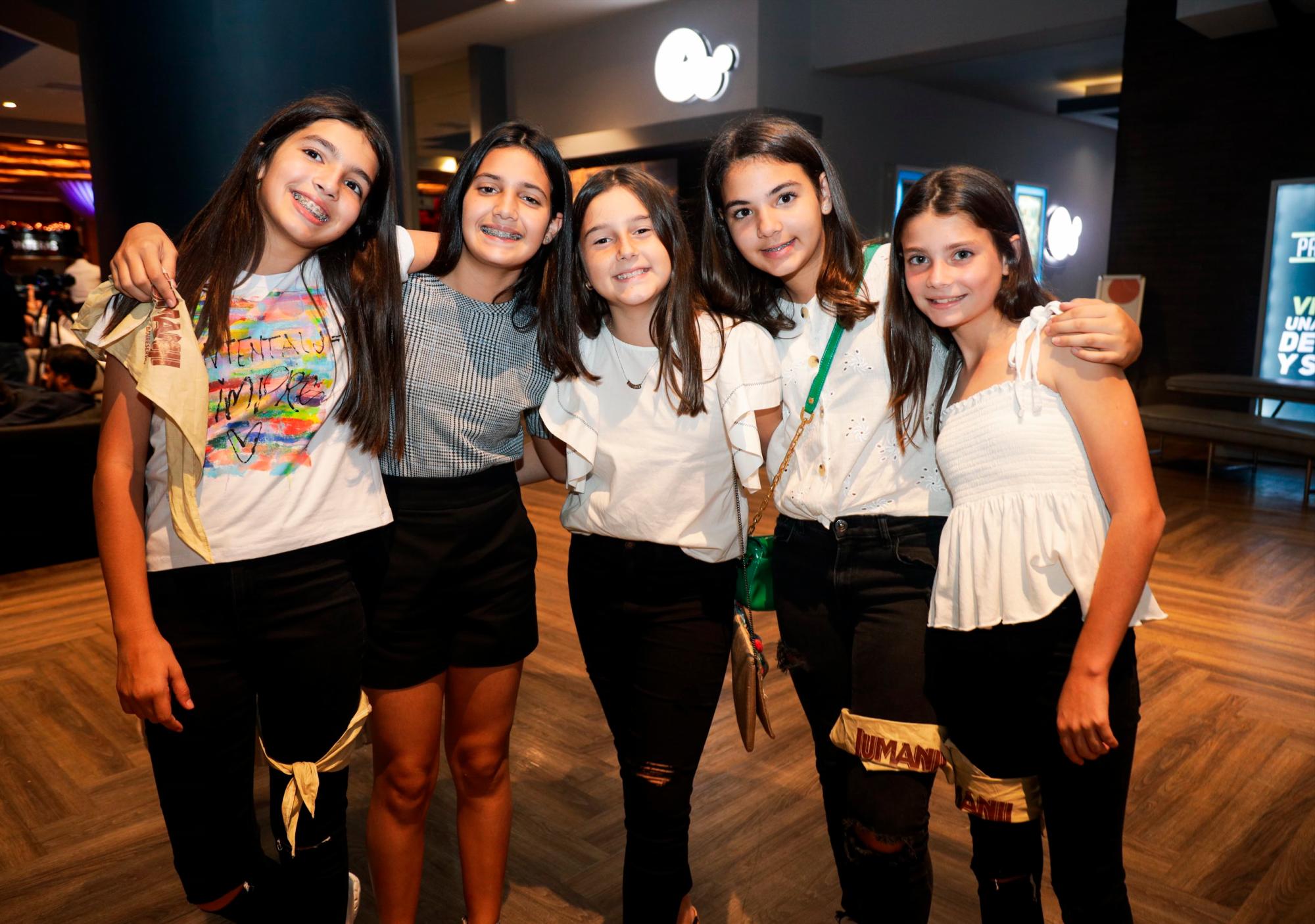 Alexia Miyar, Cristina Miyar, Juana Carrillo, Miranda Morales y Lucia Rodríguez.