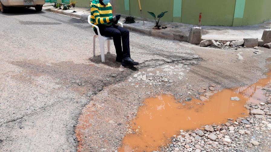 El eterno badén de la calle 28 de Villa Carmen