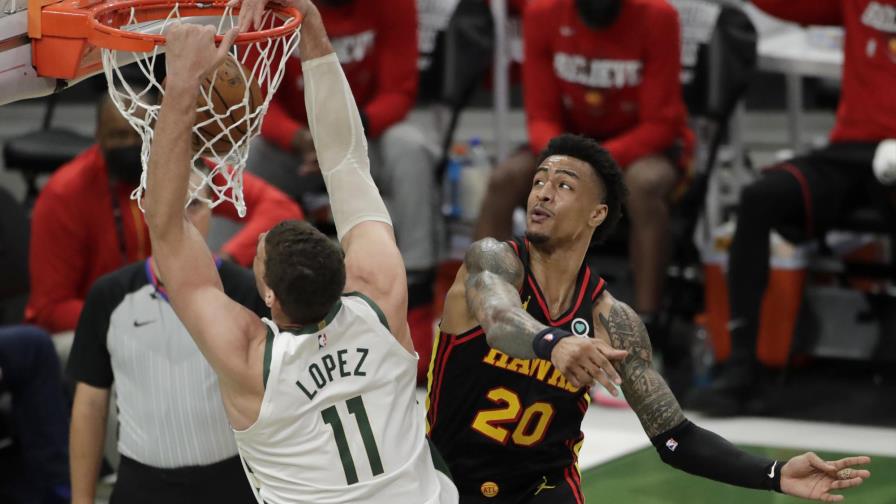Sin Giannis, Bucks vencen a Hawks y toman ventaja de 3-2