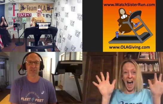 Monja corre maratón en cinta, recauda 130.000 dólares