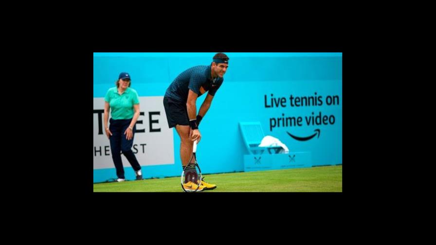 Del Potro vuelve a entrenarse en una cancha, pero sigue con molestias 