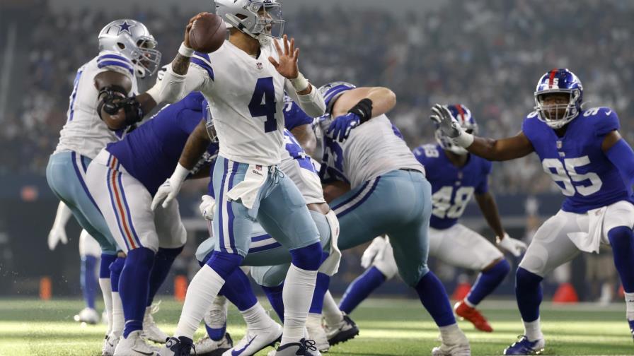 Prescott y Cowboys vencen a Giants a un año de su lesión