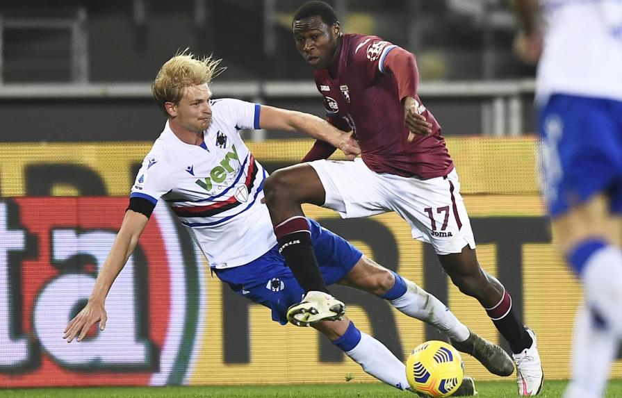 Torino y Sampdoria empatan 2-2 en la Serie A