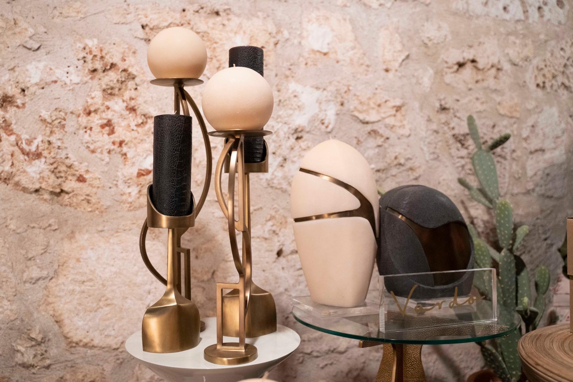 Velas hechas con ceras reusables.