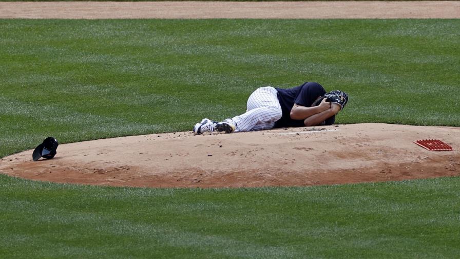 Yanquis: Tanaka golpeado en la cabeza  por una línea