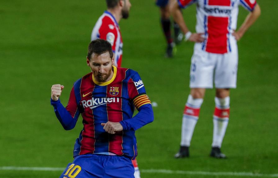 Doblete de Messi y de Trincao en goleada del Barcelona