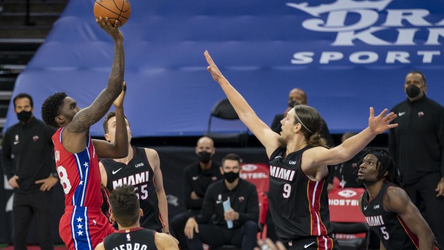 Milton conduce a 76ers a victoria ante diezmado Heat
