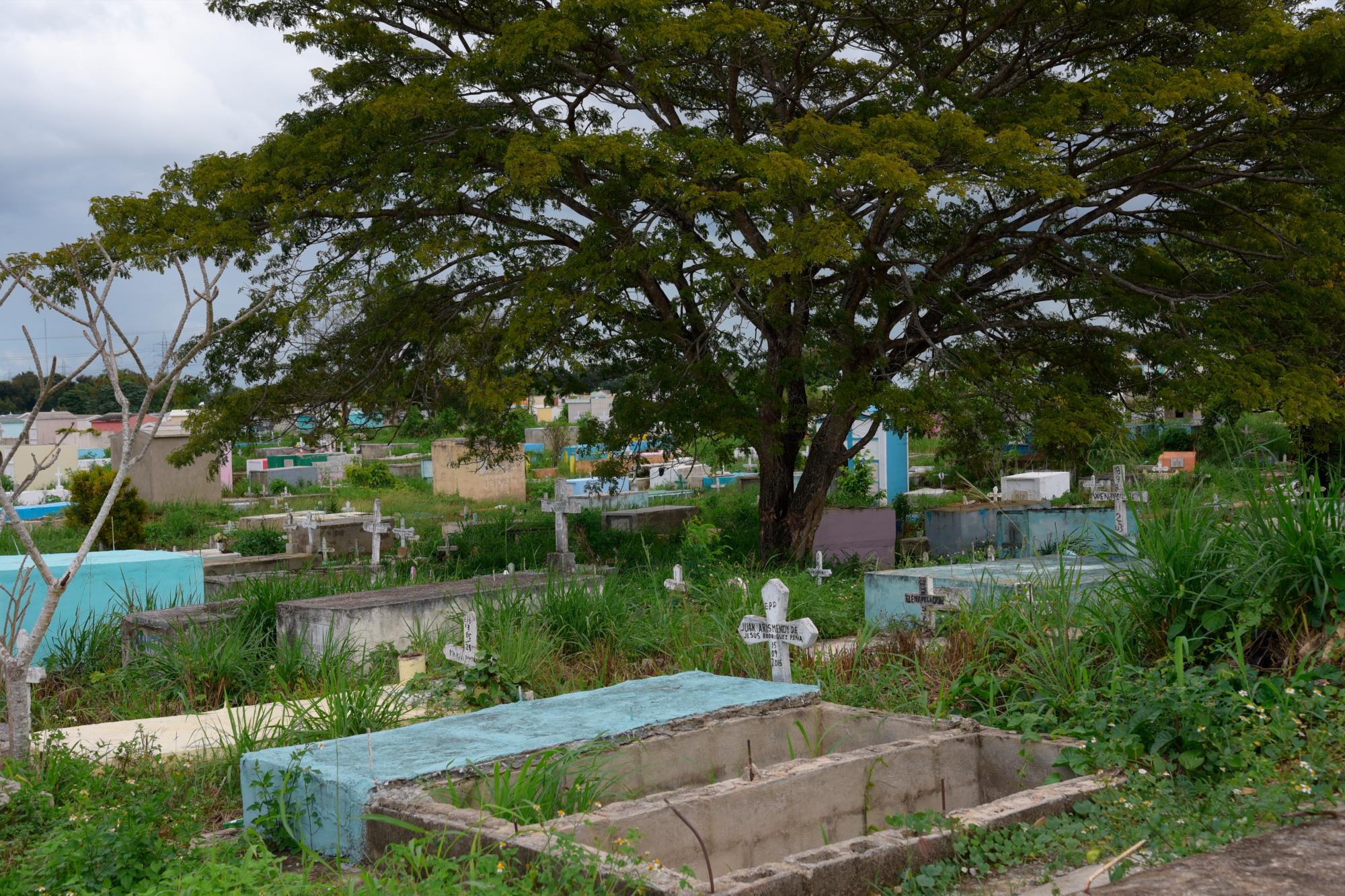 Muchas de las tumbas lucen descuidadas en el cementerio Cristo Salvador.
