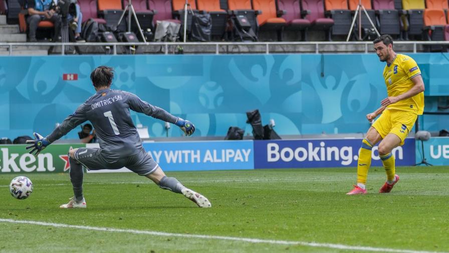 Ucrania vence a Macedonia del Norte para su primera victoria