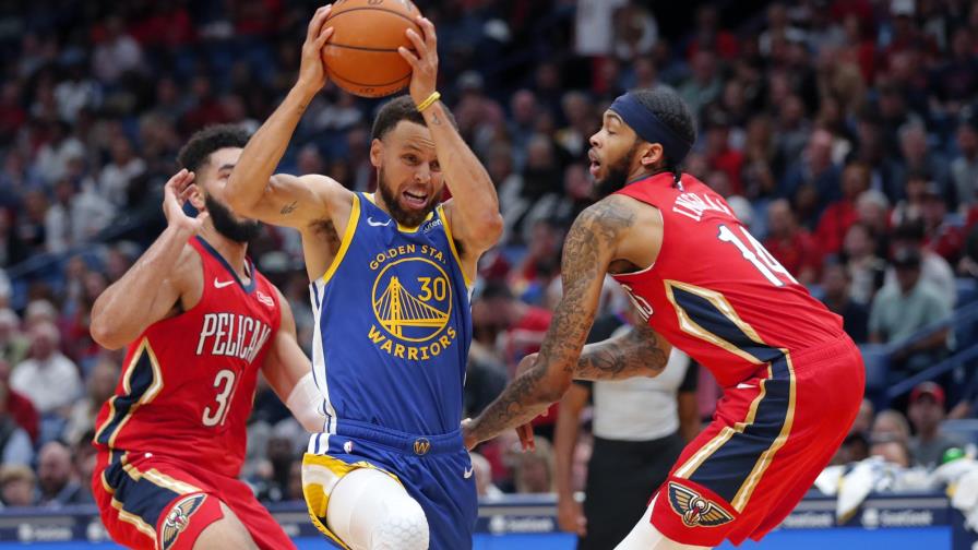 Curry guía a Warriors a su 1er triunfo, sobre Pelicans