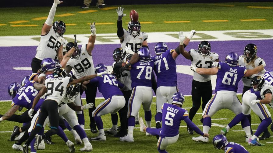 Bailey se redime al dar triunfo a Vikings ante Jaguars