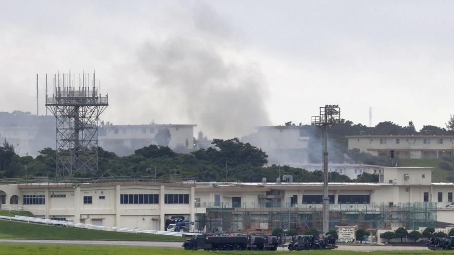Arde almacén de sustancias peligrosas en base EEUU en Japón