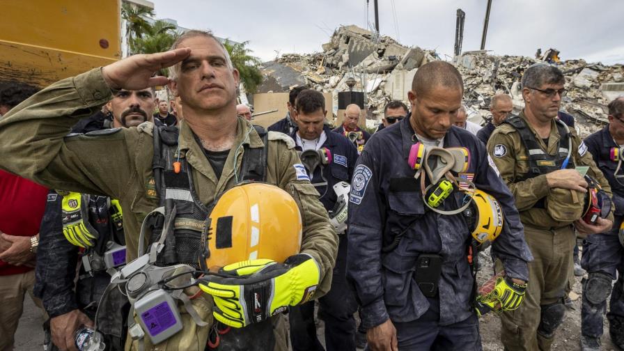 Equipo israelí concluye labores en edificio de Miami