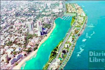 Proyecto de isla artificial planteado años frente al Malecón.