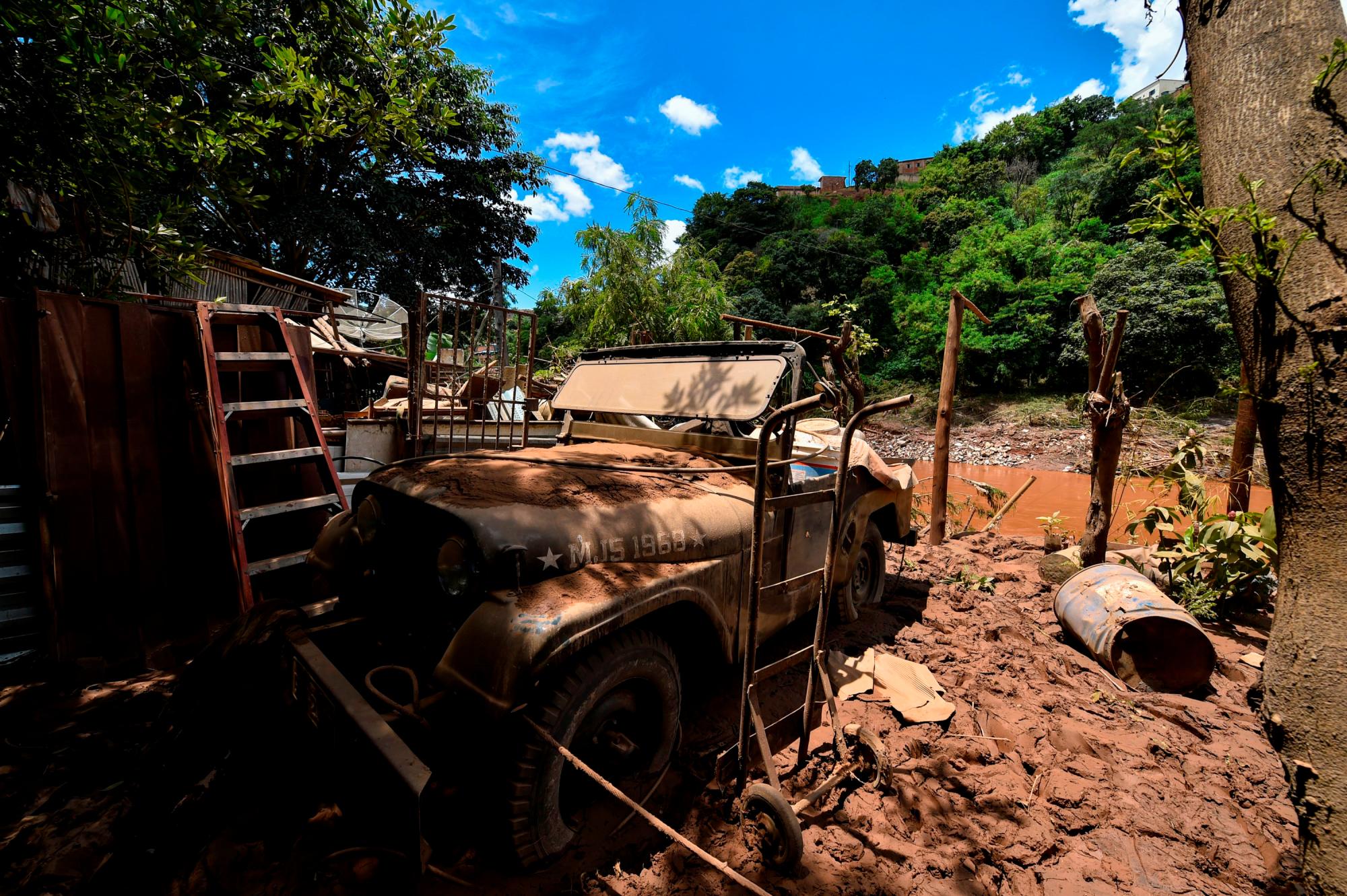  Vista este lunes, de los daños causados por el desbordamiento del río Das Velhas, tras las lluvias torrenciales, en Sabara, en la región metropolitana de Belo Horizonte, estado de Minas Gerais (Brasil). 