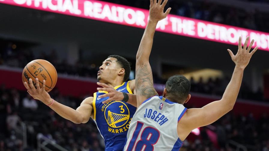 Sin Curry, Warriors superan a Pistons, gracias a Poole