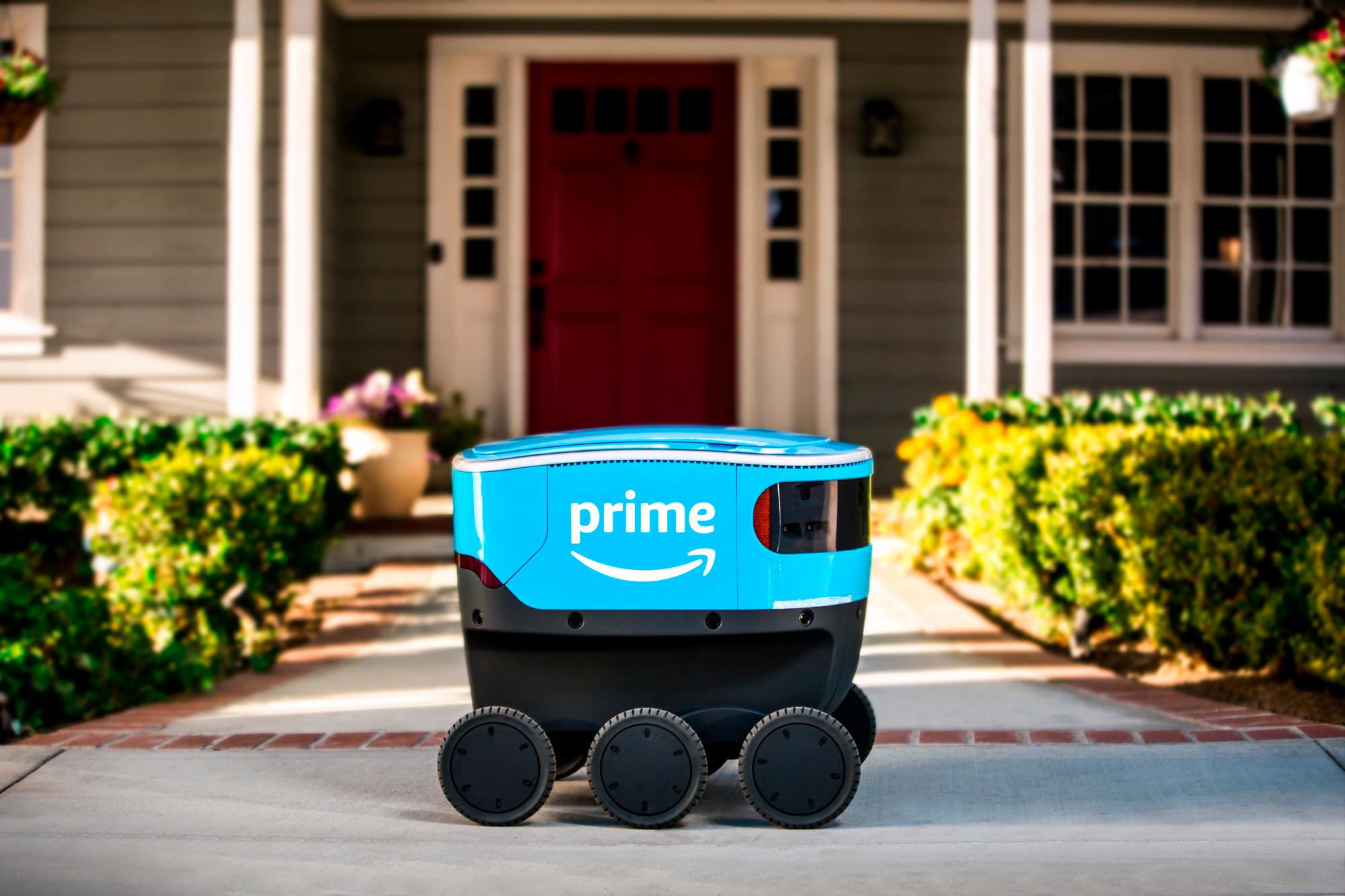 Esta es la versión de los robots de entrega autónoma en los que trabaja la compañía Amazon.