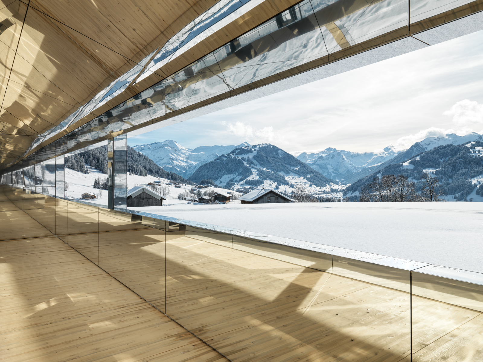 Una de las maravillosas vistas que se contemplan desde la casa de la instalación;‘Mirage Gstaad’.