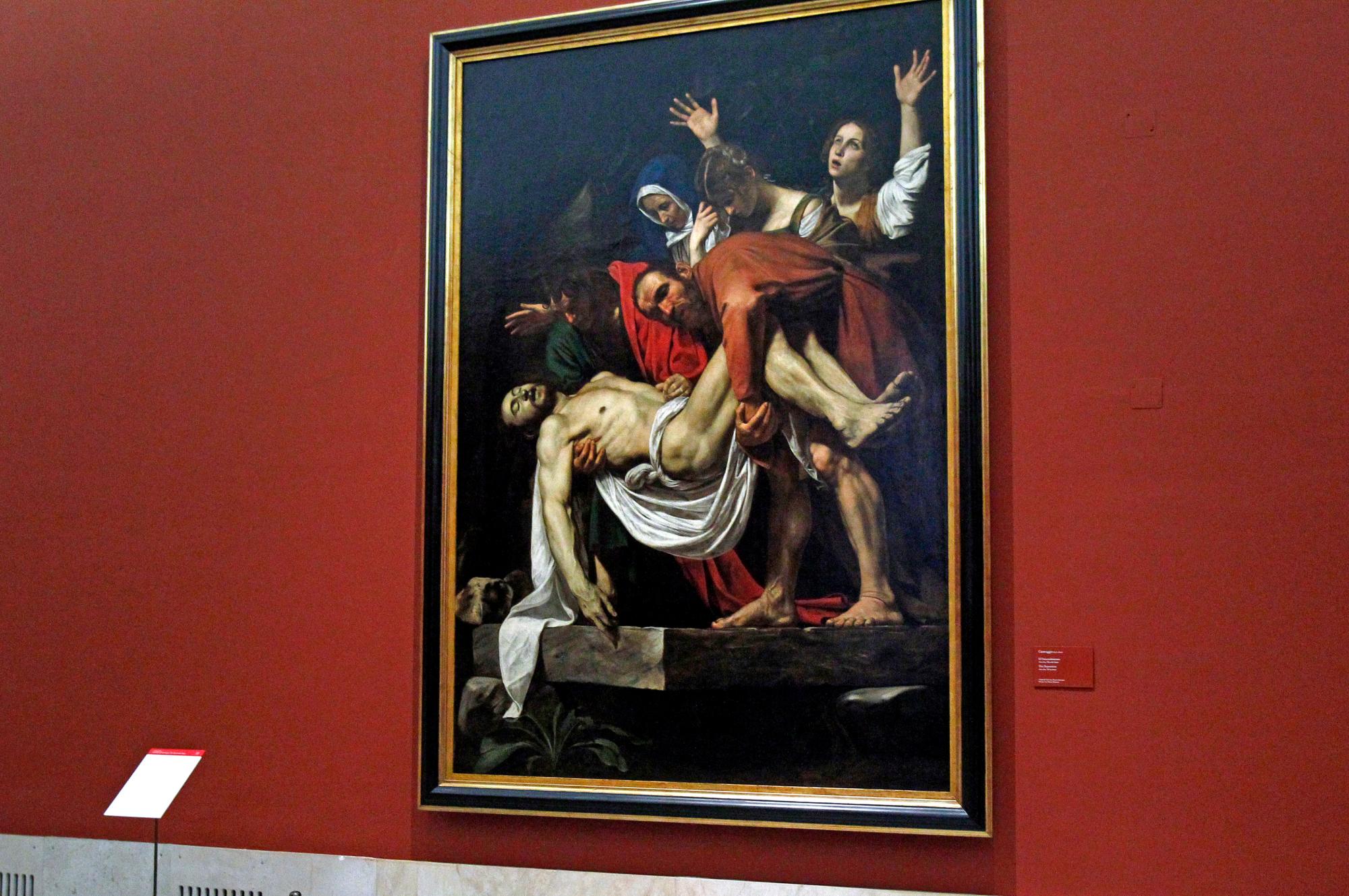 “Entierro de Cristo  o El Descendimiento” (1602-1604) obra de Caravaggio.