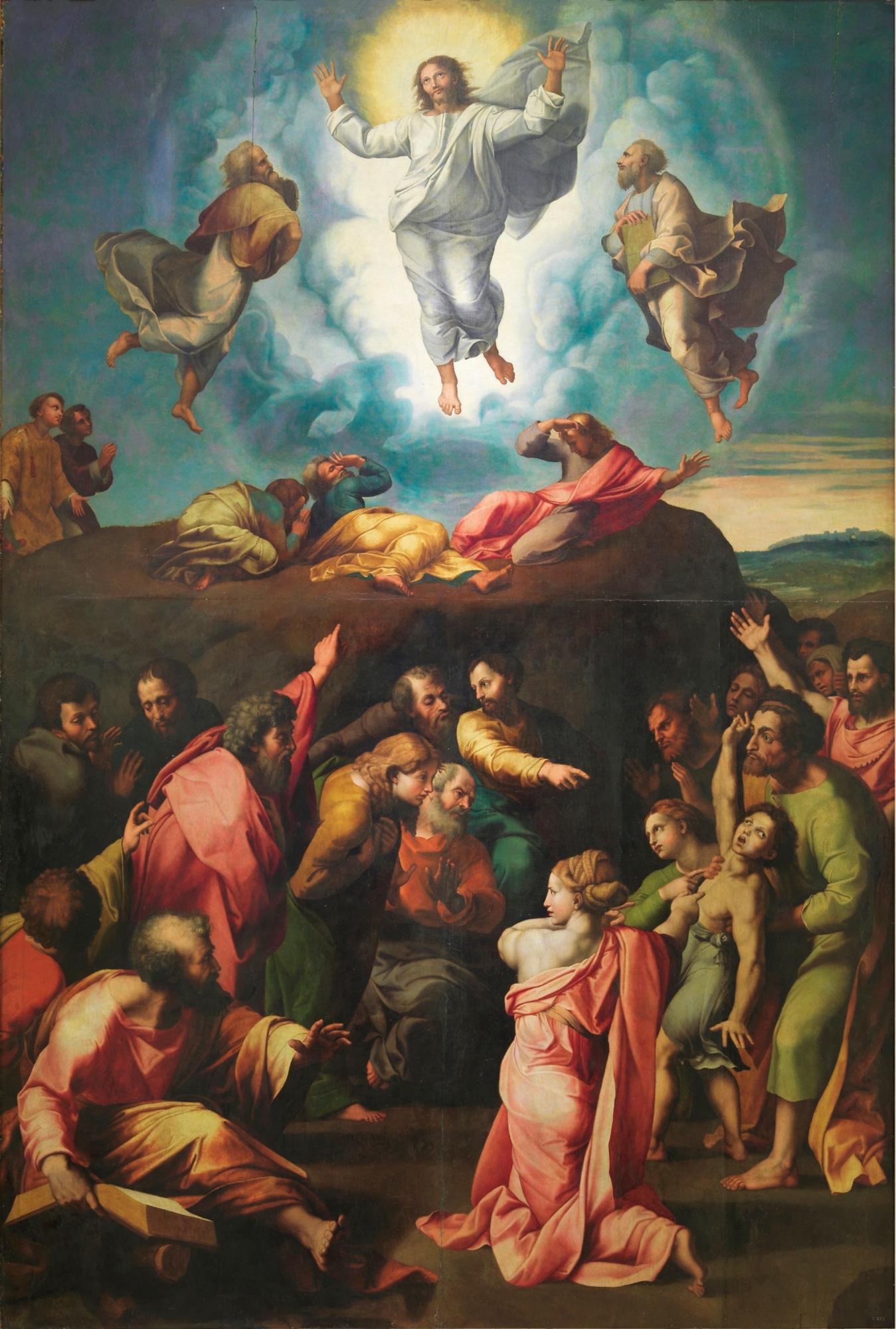 Imagen de la obra copia de Rafael “La Resurrección o Transfiguración del Señor” de Giovanni Francesco Penni.