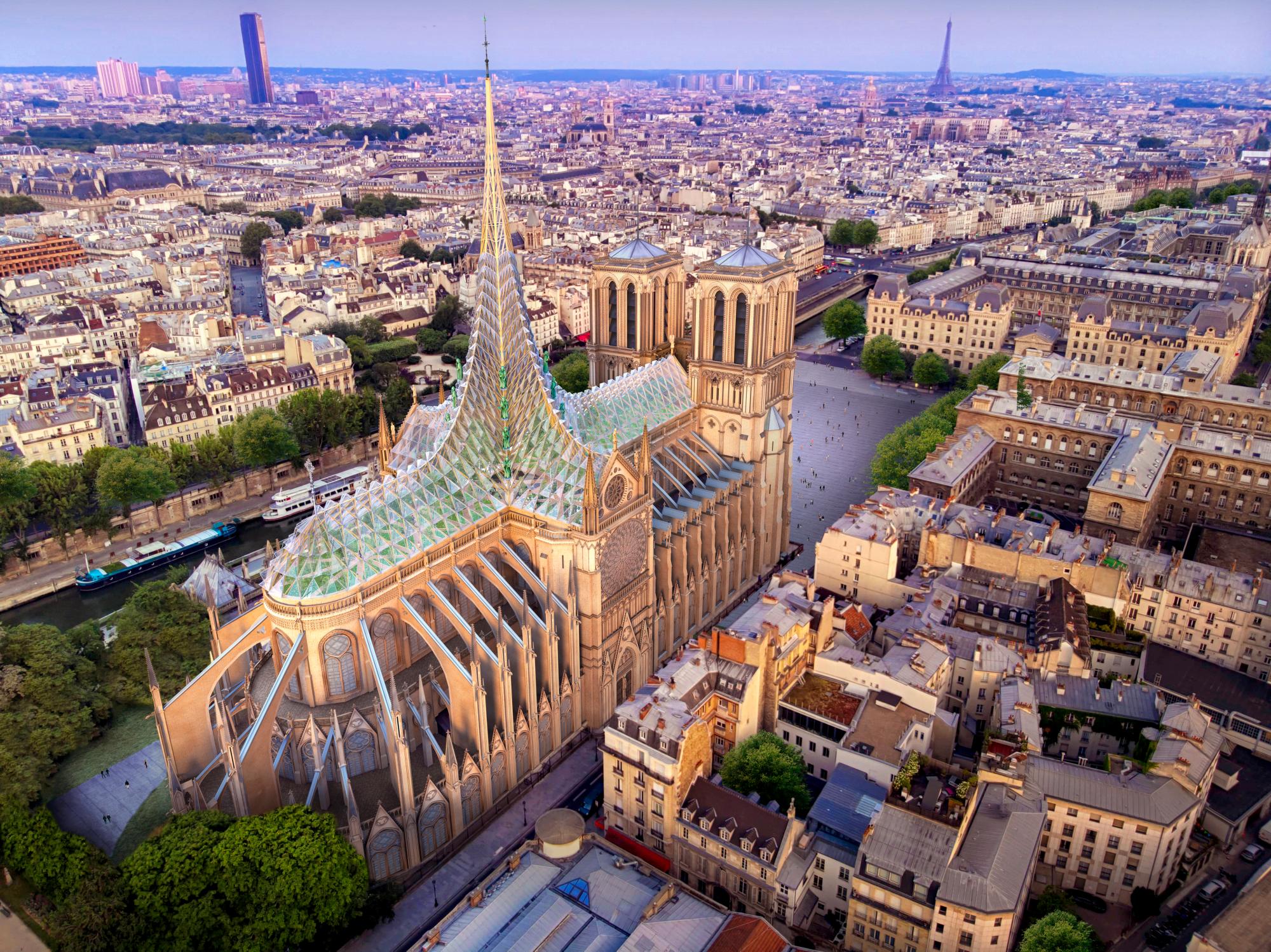 Así quedaría Notre Dame según el estudio de arquitectura.