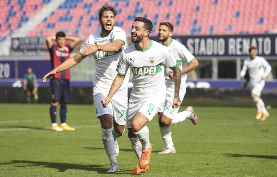 Sassuolo remonta un 3-1 y derrota 4-3 a Bologna