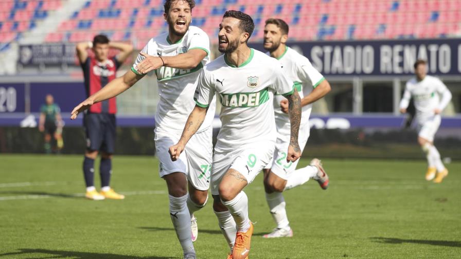 Sassuolo remonta un 3-1 y derrota 4-3 a Bologna