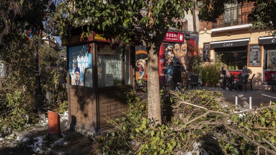 Tras nevada, Madrid lidia con basura y escombros acumulados