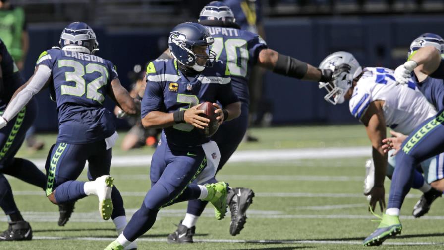 Wilson lanza 5 pases de TD y Seahawks vencen a Cowboys