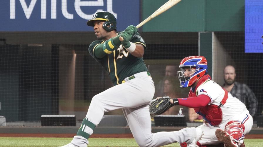 Los Atléticos ganan a Rangers 13-6 con una rápida ofensiva