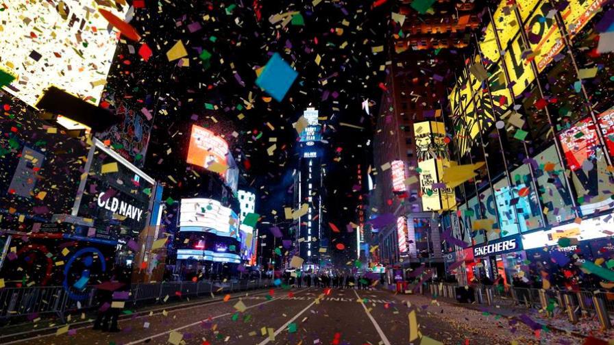 Nueva York marca la llegada del 2021 con un Times Square casi desierto
