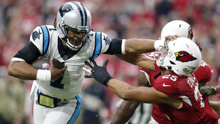 Newton guía a Panthers a victoria de 34-10 sobre Cardinals
