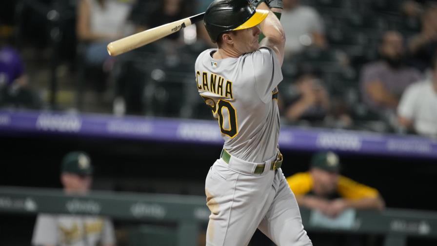 Murphy, Canha guían a Oakland ante Rockies; Gray se lesiona