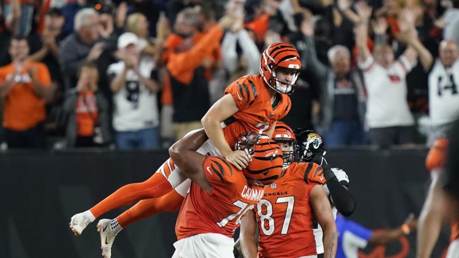 Con gol de campo agónico, Bengals superan a Jaguars Con gol de campo agónico, Bengals superan a Jaguars