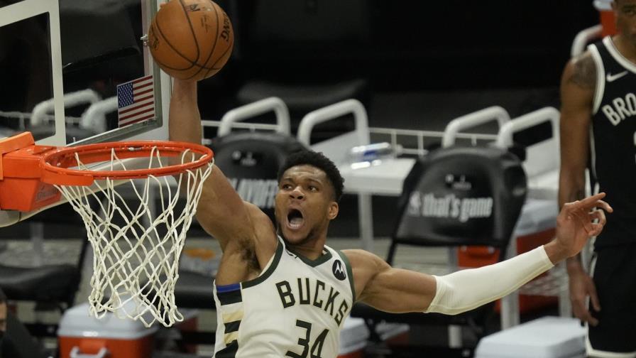 Antetokounmpo anota 34 puntos y Bucks igualan serie con Nets Antetokounmpo anota 34 puntos y Bucks igualan serie con Nets