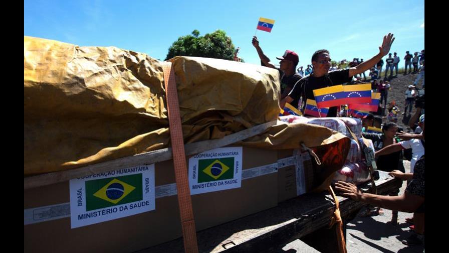 Guaidó anuncia ya entró ayuda humanitaria desde Brasil