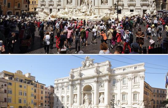 AP Fotos: El brote viral vacía los monumentos de Roma