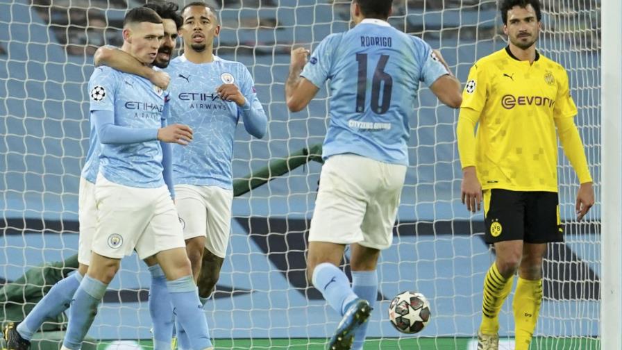 Foden anota a los 90 y el City supera apenas al Dortmund